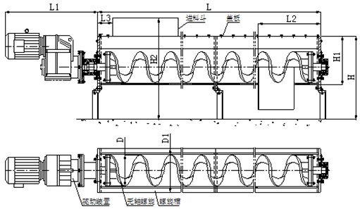 無(wú)軸螺旋輸送機(jī)結(jié)構(gòu)圖